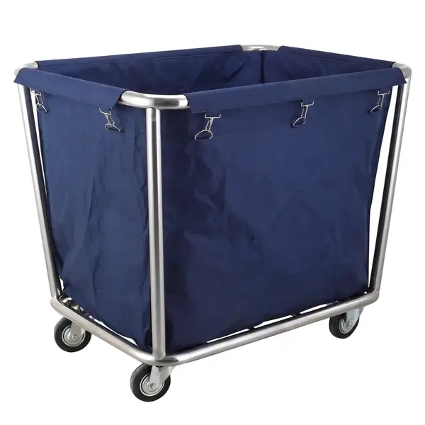 Wasgoedwagen | RVS | Afneembare Waszak | Wielen (Geremd) | 900x650x850(h)mm