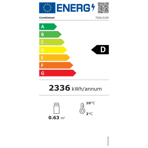 Koelkast | ENTRY LINE | 500L | Zwart | 0°C/+10°C | Geforceerd | Wielen (Geremd) | 620x705x2050(h)mm
