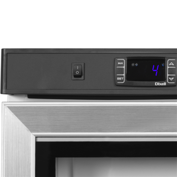 Koelkast | SERIE U | 130L | Wit/Zwart | +2°C/+10°C | Statisch + Ventilator | Wielen | 600x585x855(h)mm