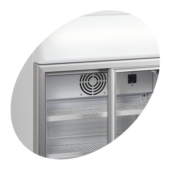 Koelkast | SERIE FSC | 100L | Wit | +2°C/+10°C | Statisch + Ventilator | Schuifdeuren | 655x390x930(h)mm