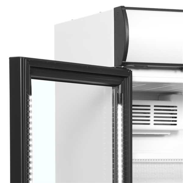 Drankenkoeling | SERIE CEV | 372L | Wit/Zwart | +2°C/+10°C | Statisch + Ventilator | Wielen | 595x640x1980(h)mm
