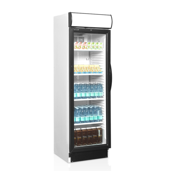 Drankenkoeling | SERIE CEV | 372L | Wit/Zwart | +2°C/+10°C | Statisch + Ventilator | Wielen | 595x640x1980(h)mm