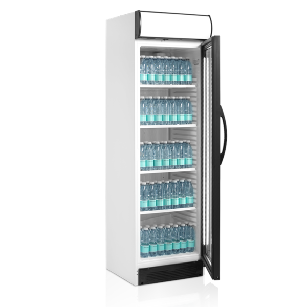 Drankenkoeling | SERIE CEV | 372L | Wit/Zwart | +2°C/+10°C | Statisch + Ventilator | Wielen | 595x640x1980(h)mm