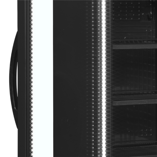 Drankenkoeling | SERIE CEV | 372L | Zwart | +2°C/+10°C | Statisch + Ventilator | Wielen | 595x640x1840(h)mm
