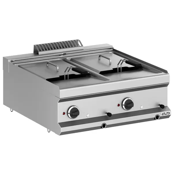 Friteuse | MAGISTRA 700 | Elektrisch | 12+12L | 100°C/200°C | 18kW (400V) | Aftapkranen | 700x714x250(h)mm