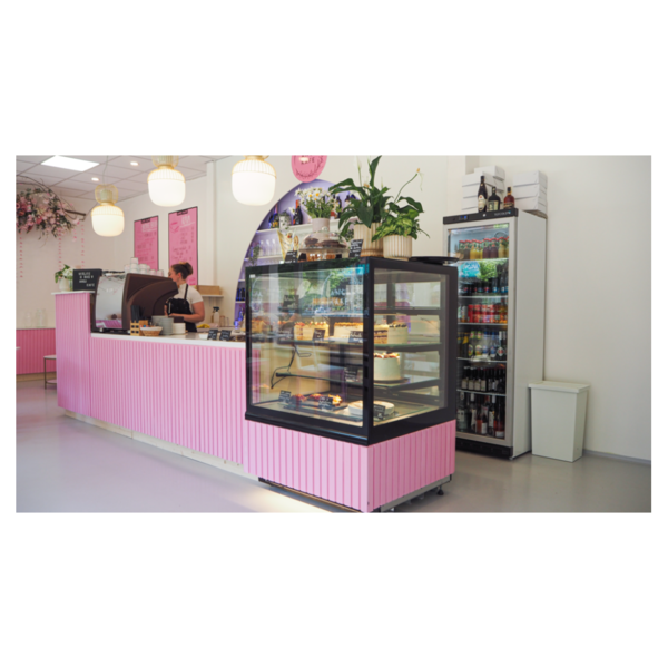 Koelkast | SERIE U | 374L | Wit/Zwart | +2°C/+10°C | Statisch + Ventilator | Wielen | 600x585x1855(h)mm