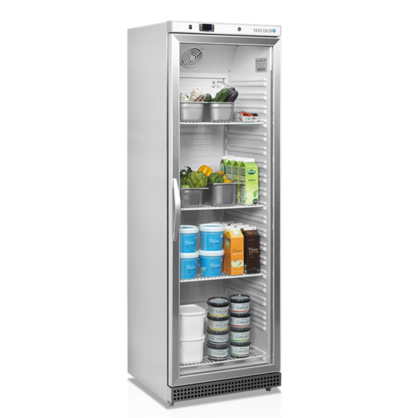 Koelkast | SERIE U | 374L | RVS | +2°C/+10°C | Statisch + Ventilator | Wielen | 600x585x1855(h)mm