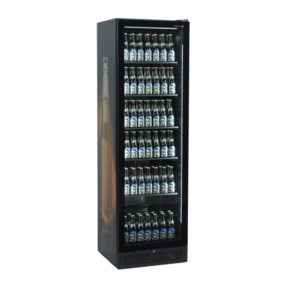 Koelkast | SERIE SCU | 387L | Zwart | +2°C/+10°C | Statisch + Ventilator | Wielen | 595x595x1990(h)mm
