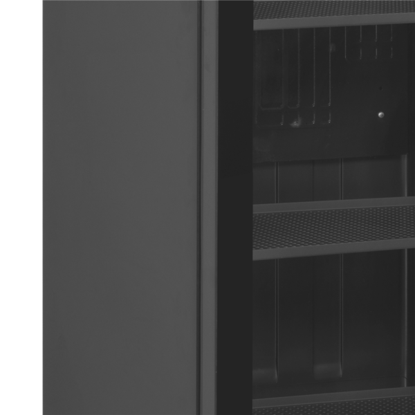 Koelkast | SERIE SCU | 387L | Zwart | +2°C/+10°C | Statisch + Ventilator | Wielen | 595x595x1990(h)mm