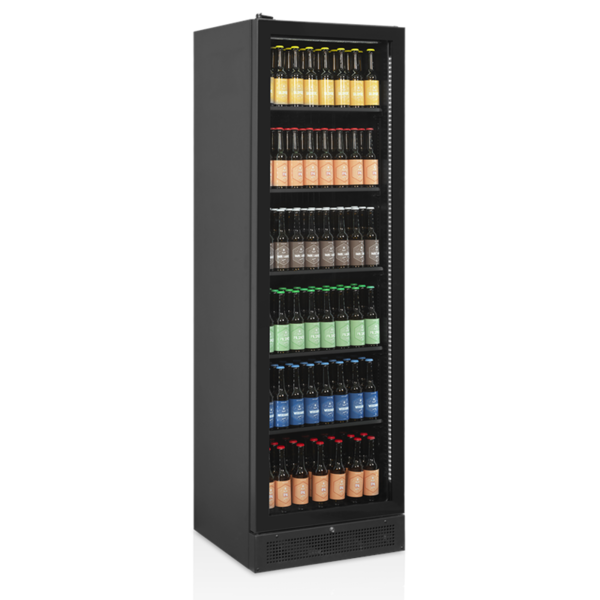 Koelkast | SERIE SCU | 387L | Zwart | +2°C/+10°C | Statisch + Ventilator | Wielen | 595x595x1990(h)mm