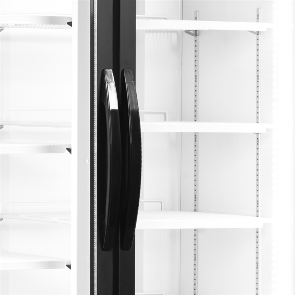 Koelkast | SERIE FS | 936L | Wit/Zwart | +2°C/+10°C | Geforceerd | Draaideuren | Wielen | 1200x735x1990(h)mm