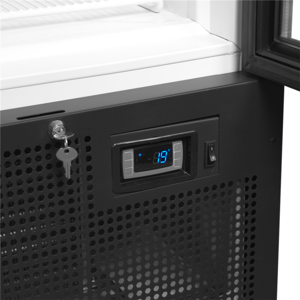 Koelkast | SERIE FS | 936L | Wit/Zwart | +2°C/+10°C | Geforceerd | Draaideuren | Wielen | 1200x735x1990(h)mm