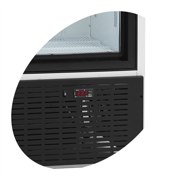 Koelkast | SERIE FS | 730L | Wit/Zwart | +2°C/+10°C | Geforceerd | Schuifdeuren | Wielen | 1000x735x1990(h)mm