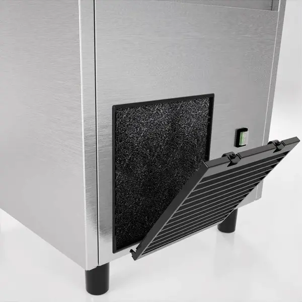 IJsblokjesmachine | U-SERIE | Volle Blokjes (18g) | 85kg/24u | Bunker 40kg | Luchtgekoeld | Afvoerpomp | 738x600x822(h)mm