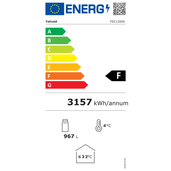 Koelkast | SERIE FSC | 967L | Wit/Zwart | +2°C/+10°C | Geforceerd | Schuifdeuren | Wielen | 1200x740x2000(h)mm