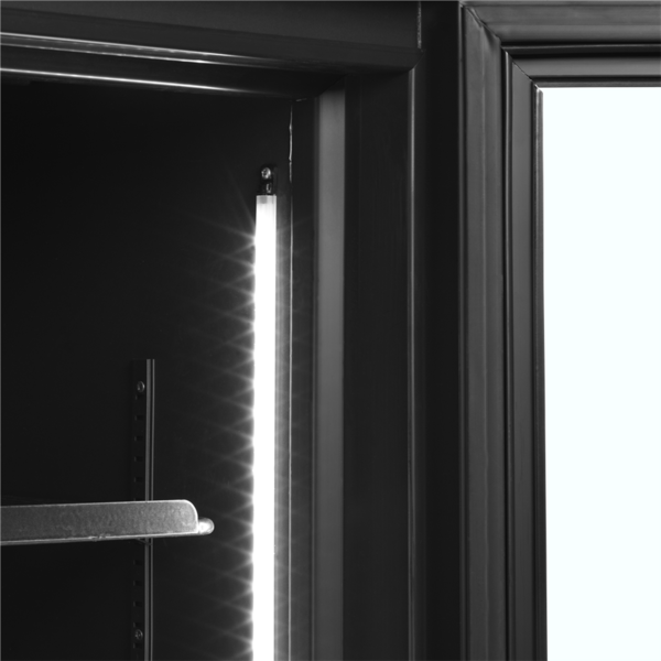 Koelkast | SERIE FSC | 1082L | Zwart | +2°C/+10°C | Geforceerd | Draaideuren | Wielen | 1200x790x2000(h)mm