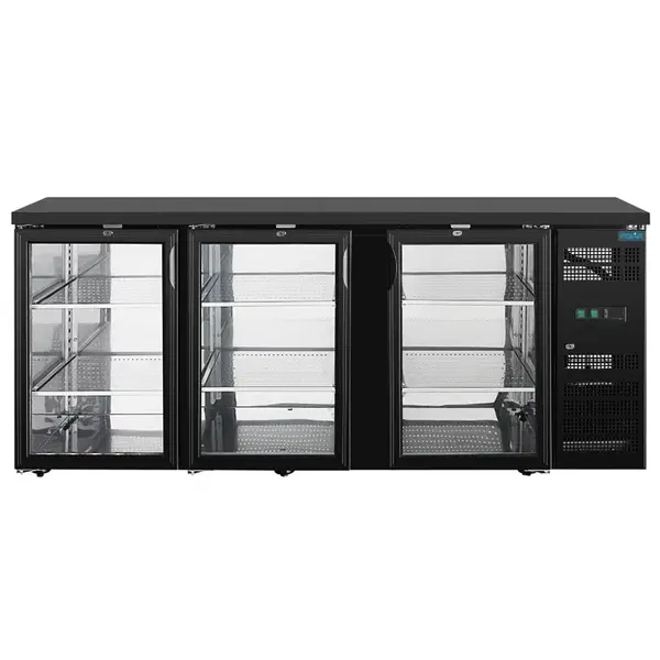 Barkoelkast | U-SERIE | 355L | Zwart | 0°C/+10°C | Geforceerd | Draaideuren | 2002x535x860(h)mm