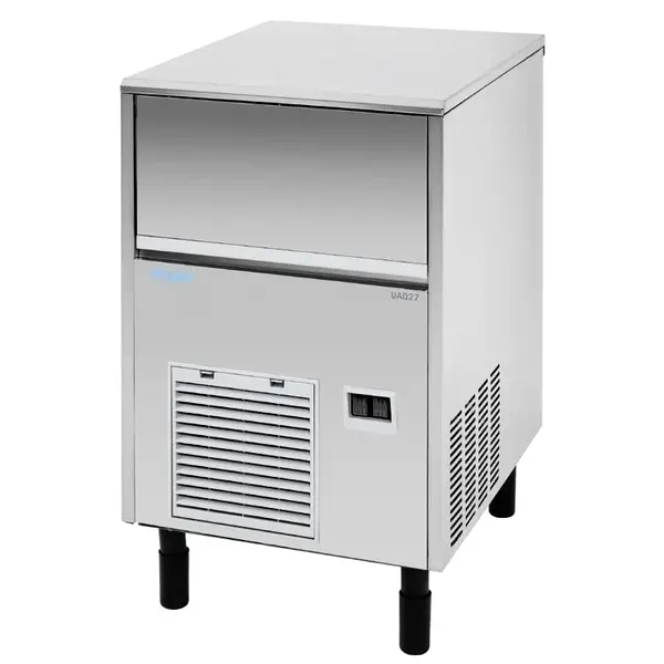 IJsblokjesmachine | U-SERIE | Volle Blokjes (18g) | 33kg/24u | Bunker 16kg | Luchtgekoeld | Afvoerpomp | 500x580x690(h)mm
