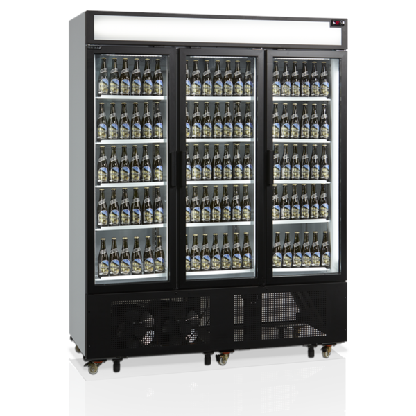 Koelkast | SERIE FSC | 1315L | Wit/Zwart | +2°C/+10°C | Geforceerd | Draaideuren | Wielen (Geremd) | 1600x730x2073(h)mm