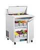 Polar Saladette | U-SERIE | 154L | 1 Deur (1/1 GN) | Boven 8x 1/6 GN | 0°C/+5°C | Geforceerd | Klapdeksel + Snijblad | Wielen (Geremd) | 735x760x1100(h)mm 