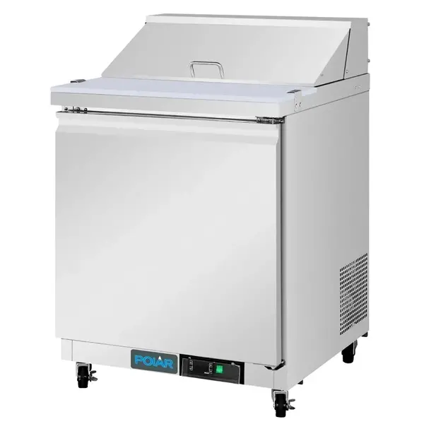 Saladette | U-SERIE | 154L | 1 Deur (1/1 GN) | Boven 8x 1/6 GN | 0°C/+5°C | Geforceerd | Klapdeksel + Snijblad | Wielen (Geremd) | 735x760x1100(h)mm