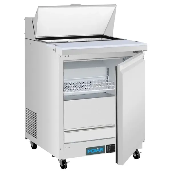Saladette | U-SERIE | 154L | 1 Deur (1/1 GN) | Boven 8x 1/6 GN | 0°C/+5°C | Geforceerd | Klapdeksel + Snijblad | Wielen (Geremd) | 735x760x1100(h)mm