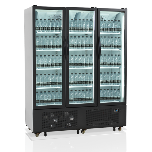 Koelkast | SERIE FS | 1329L | Wit/Zwart | +2°C/+10°C | Geforceerd | Draaideuren | Wielen (Geremd) | 1600x730x2073(h)mm