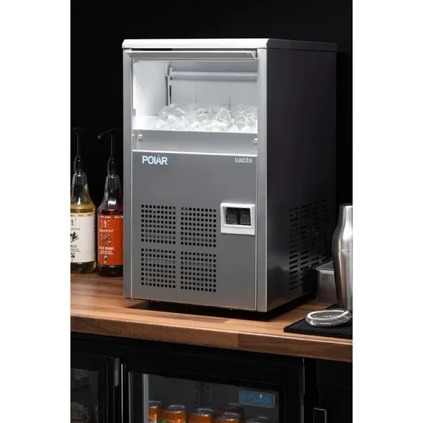 IJsblokjesmachine | U-SERIE | Volle Blokjes (18g) | 21kg/24u | Bunker 4kg | Luchtgekoeld | 355x435x590(h)mm