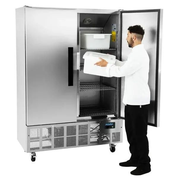 Vrieskast | 960L | RVS | -10°C/-20°C | Geventileerd | 0.7kW | Wielen (Geremd) | 1340x710x2010(h)mm