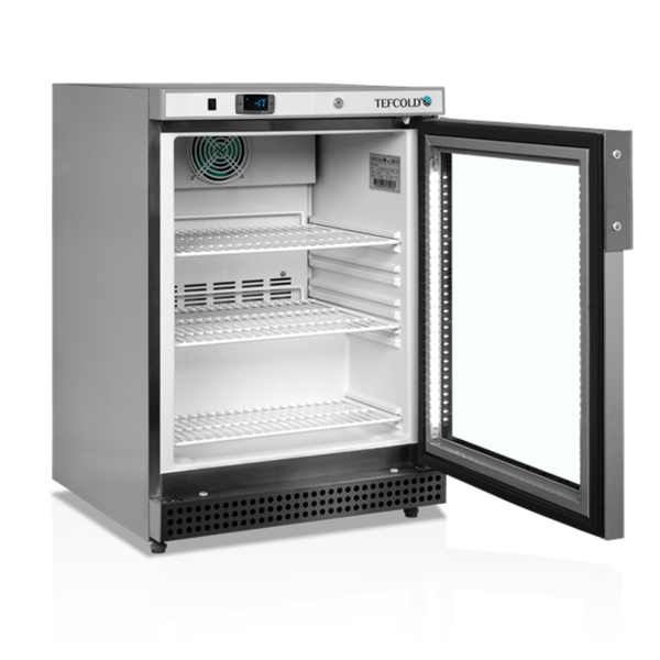 Vrieskast | SERIE U | 200L | RVS | -10°C/-24°C | Geforceerd | Wielen | 600x600x850(h)mm