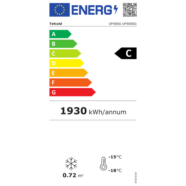 Vrieskast | SERIE U | 400L | Wit/Zwart | -10°C/-24°C | Statisch + Ventilator | Wielen | 600x585x1855(h)mm