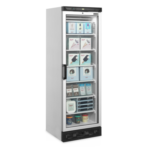 Vrieskast | SERIE UFFS | 300L | Wit/Zwart | -14°C/-24°C | Statisch | Wielen | 595x640x1840(h)mm