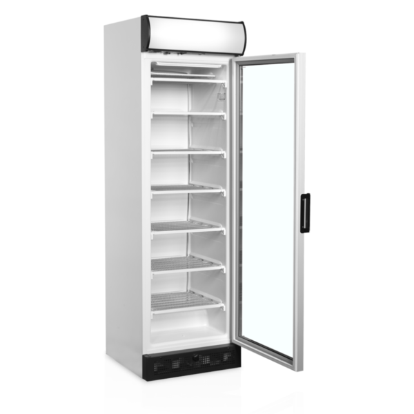 Vrieskast | SERIE UFFS | 300L | Wit/Zwart | -14°C/-24°C | Statisch | Wielen | 595x640x1980(h)mm