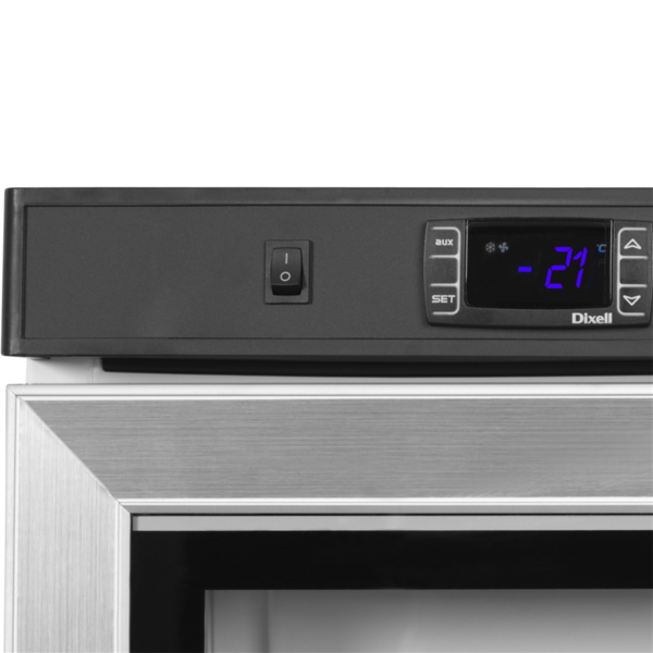 Vrieskast | SERIE U | 400L | Wit/Zwart | -10°C/-24°C | Geforceerd  | Wielen | 600x585x1855(h)mm