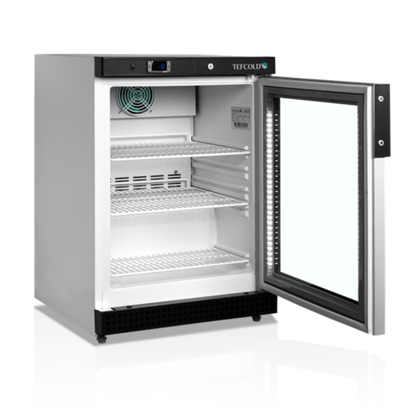 Vrieskast | SERIE U | 200L | Wit/Zwart | -10°C/-24°C | Geforceerd | Wielen | 600x600x850(h)mm