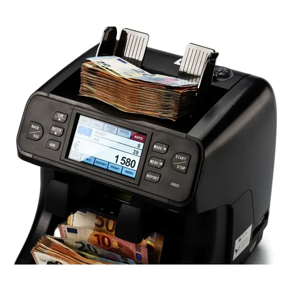 Biljettelmachine | SH-08C | 1500/min. | Invoer 1000 / Opvang 200 Biljetten | Valsgelddetectie (ECB-Gecertificeerd) | 250x265x285(h)mm