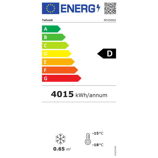 Vrieskast | SERIE NF | 515L | Wit/Zwart | -12°C/-24°C | Geforceerd | Wielen | 680x720x2020(h)mm