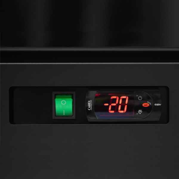 Vrieskast | ATOM MAXI | 560L | Zwart | -18°C/-22°C | Geforceerd | Wielen (Geremd) | 750x760x2003(h)mm