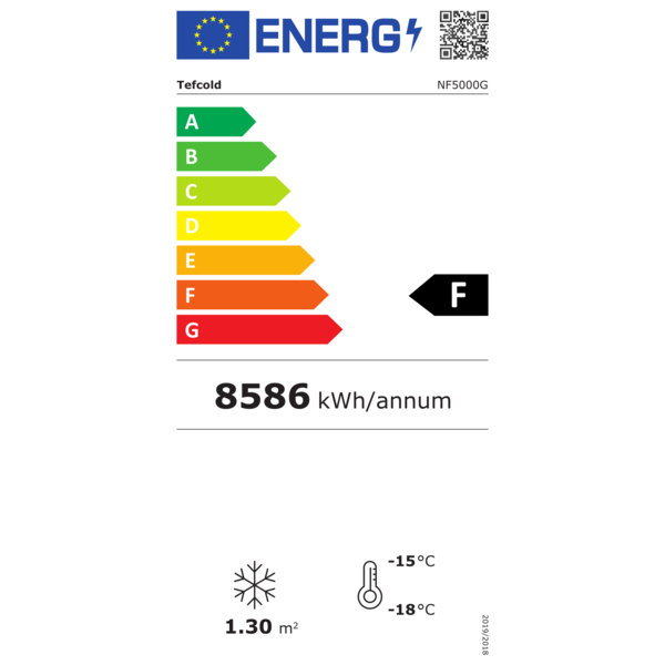 Vrieskast | SERIE NF | 1149L | Wit/Zwart | -12°C/-24°C | Geforceerd | Draaideuren | Wielen | 1370x720x2020(h)mm