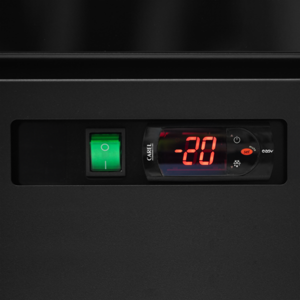 Vrieskast | ATOM MAXI | 1006L | Zwart | -18°C/-22°C | Geforceerd | Draaideuren | Wielen (Geremd) | 1253x760x2003(h)mm