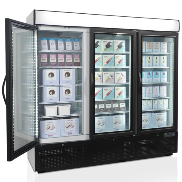 Vrieskast | SERIE NF | 1784L | Wit/Zwart | -12°C/-24°C | Geforceerd | Draaideuren | Wielen | 2057x700x2020(h)mm