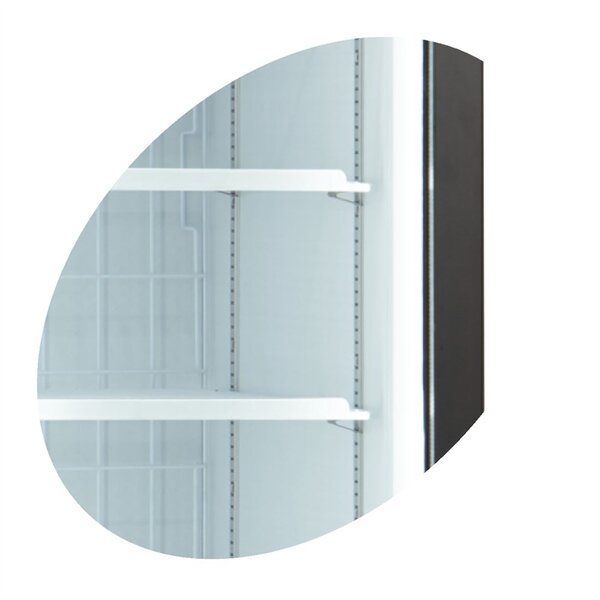 Vrieskast | SERIE UFSC | 1252L | Wit/Zwart | -18°C/-23°C | Geforceerd | Draaideuren | Wielen (Geremd) | 1600x762x2073(h)mm