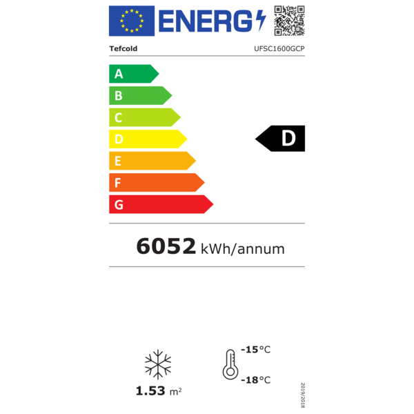 Vrieskast | SERIE UFSC | 1252L | Wit/Zwart | -18°C/-23°C | Geforceerd | Draaideuren | Wielen (Geremd) | 1600x762x2073(h)mm