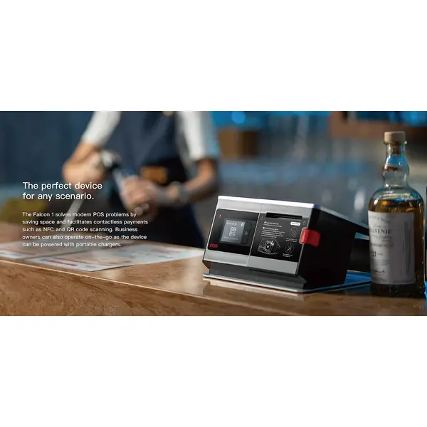 Kassa | FALCON 1 | Touchscreen | 10.1"/2.4" Displays | Bonprinter 80mm | 248x199x135(h)mm