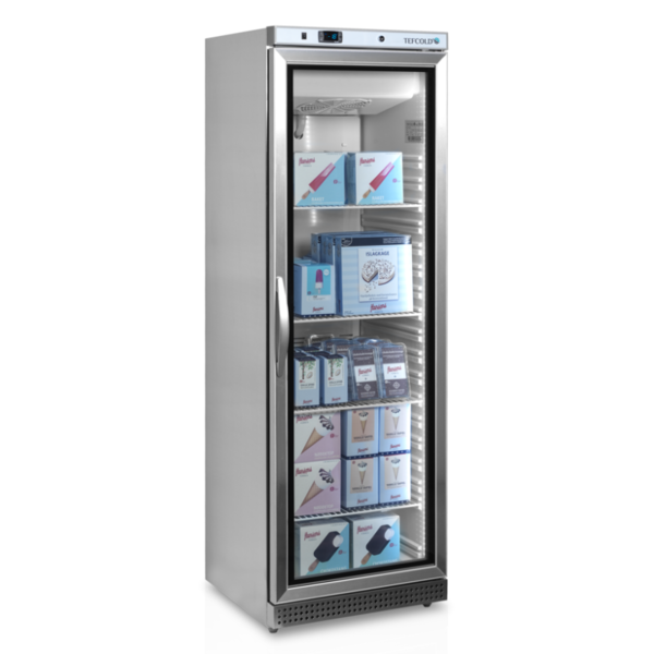 Vrieskast | SERIE U | 400L | RVS | -10°C/-24°C | Geforceerd | Wielen | 600x585x1855(h)mm