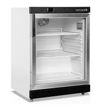 Tefcold Koelkast | SERIE U | 130L | Wit/Zwart | +2°C/+10°C | Statisch + Ventilator | Wielen | 600x585x855(h)mm 