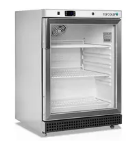 Tefcold Koelkast | SERIE U | 130L | RVS | +2°C/+10°C | Statisch + Ventilator | Wielen | 600x585x855(h)mm 