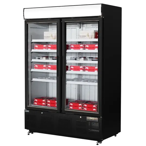 Vrieskast | G-SERIE | 920L | Zwart | -18°C/-22°C | Statisch + Ventilator | Draaideuren | Wielen | 1370x720x2022(h)mm