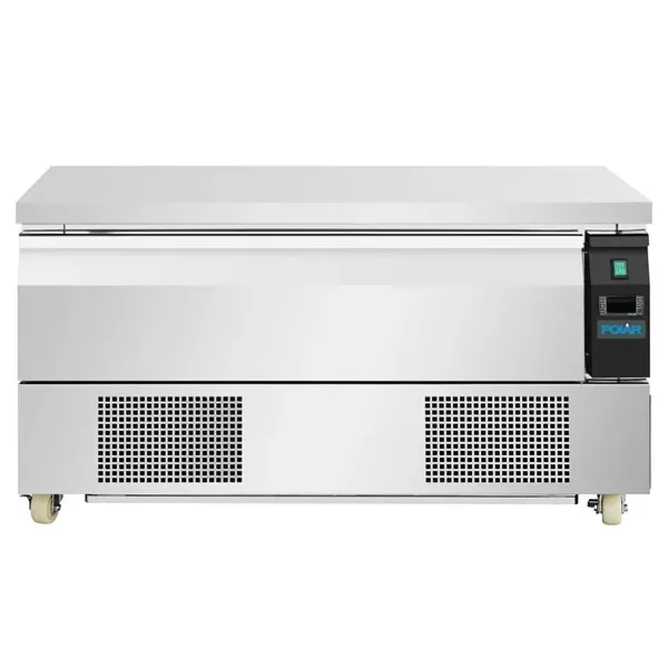 Koel-/Vrieswerkbank | U-SERIE | Laag Model | 116L | 1 Lade (3x 1/1 GN) | -10°C/-20°C & -2°C/+10°C | Geforceerd | Wielen (Geremd) | 1230x700x605(h)mm