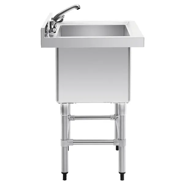 Spoeltafel | RVS | Grote Spoelbak | Achteropstand | Zelfmontage | 770x600x900/960(h)mm